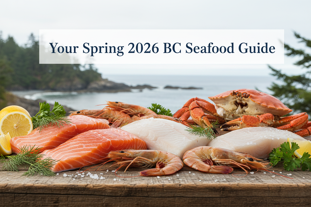 Spring 2026 BC Seafood Guide Fresh Catches Spot Prawns Grilling Can You Add Text Your Spring 2026 Bc Seafood Guide 