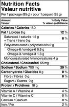 Load image into Gallery viewer, Wild Smoked Sockeye Salmon - Nutritional Facts